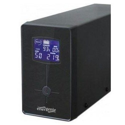 ПБЖ, 850VA, EnerGenie (EG-UPS-032) із стабілізатором змінної напруги, AVR, 510вт, батарея 12В/8Ач, чорний, 340x95x165мм