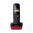 Телефон DECT Panasonic KX-TG1611UAR Black Red, монохромний, поліфонія, Автовизначник номера, CallerID, 50 номерів, набір на трубці