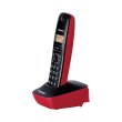 Телефон DECT Panasonic KX-TG1611UAR Black Red, монохромний, поліфонія, Автовизначник номера, CallerID, 50 номерів, набір на трубці