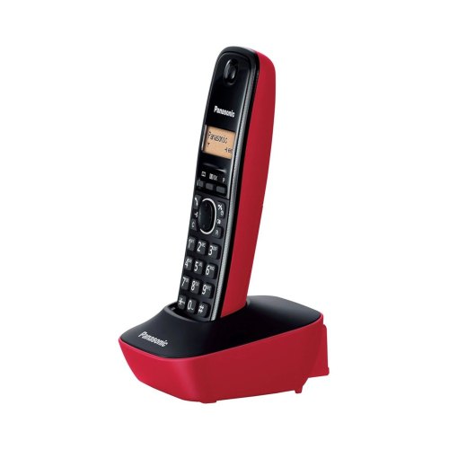 Телефон DECT Panasonic KX-TG1611UAR Black Red, монохромний, поліфонія, Автовизначник номера, CallerID, 50 номерів, набір на трубці