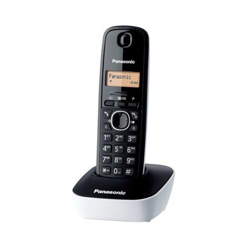 Телефон DECT PANASONIC KX-TG1611UAW Black White, монохромний, поліфонія, Автовизначник номера, CallerID, 50 номерів, набір на трубці