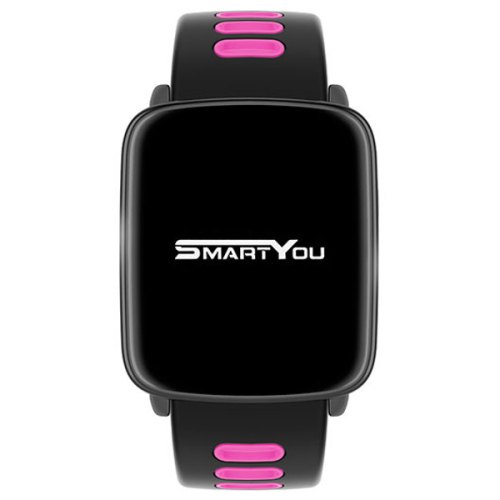 Смарт-годинник SmartYou X1 Sport Black/Pink (1.54'' HD 240x240, MTK2502, 32МБ/ 32МБ,BT4.0, Android и IOS, 350 mAh)