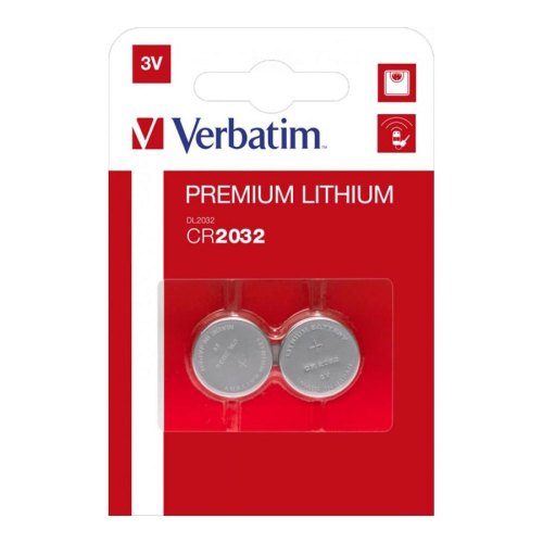 Батарейка Verbatim CR 2032 Lithium 3V * 2 (49936)