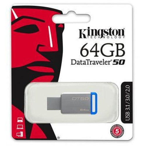USB флеш 64GB Kingston DataTraveler 50 Silver (DT50/64GB)