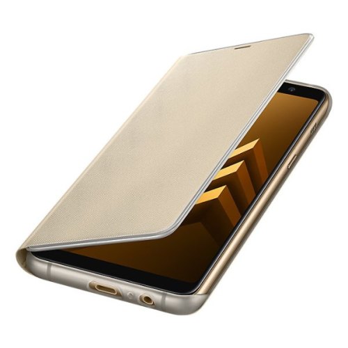 Чохол Samsung A8 2018 Plus (A730) EF-FA730PFEGRU, Neon Flip Cover, Gold