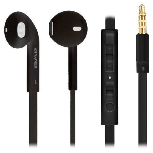 Навушники з мікрофоном (гарнітура), Awei ES-15Hi, Black