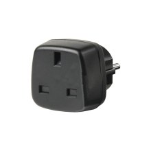 Перехідник 220V з англійської на євро, Black