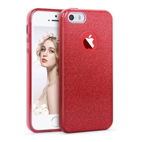 Накладка силіконова Glitter cover case для iPhone 6 Plus / 6s Plus Red
