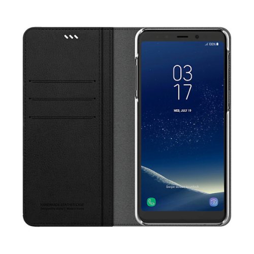 Чохол Samsung A8 2018 Plus (A730), GP-A730KDCFAAA, Flip Wallet Leather Cover, Black