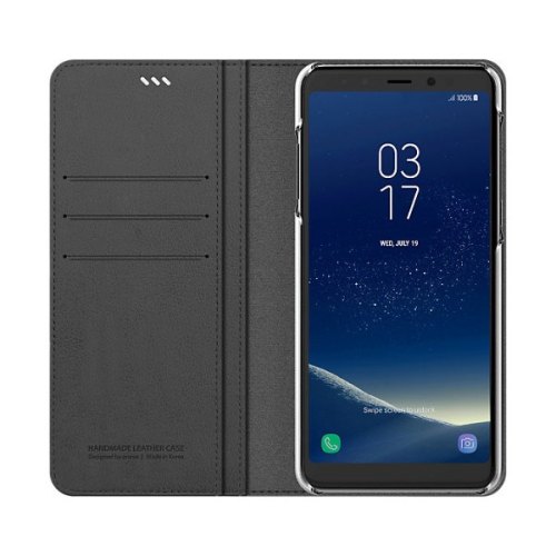 Чохол Samsung A8 2018 Plus (A730), GP-A730KDCFAAB, Flip Wallet Leather Cover, Charcoal gray