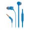 Навушники з мікрофоном (гарнітура), JBL T110 (T110BLU) Blue