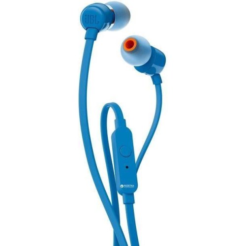 Навушники з мікрофоном (гарнітура), JBL T110 (JBLT110BLU) Blue