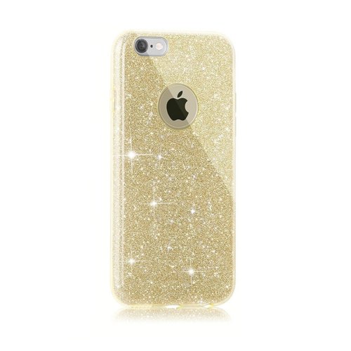 Накладка силіконова Glitter cover case для iPhone 5 / 5s / SE Gold