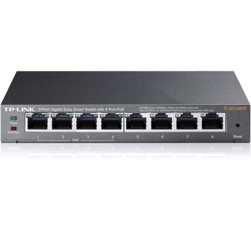 Комутатор TP-LINK TL-SG108PE 8xGE/4xPoE 65.2W EasySmart