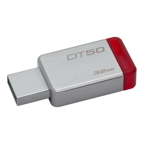 USB флеш 32Gb Kingston DT50 Silver (DT50/32GB) метал сріблястий R 30МБ/с / W 5МБ/с USB 3.1