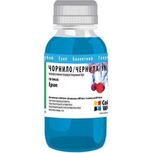 Чорнило ColorWay Epson SP R270/290 RX500 TX650 Cyan (EW650C) 100 мл