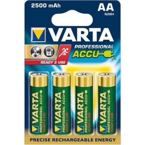 Акумулятор Varta AA 2500mAh NiMh 4шт PROFESSIONAL (05716101404)