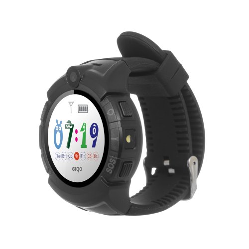 Смарт-годинник дитячий (GPS Tracker) Ergo Color C010 (Black)