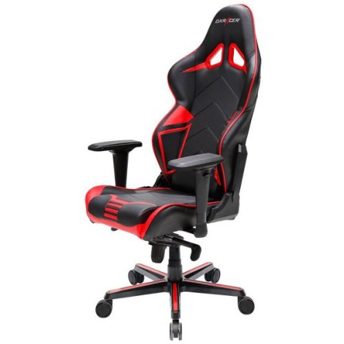 Крісло для геймерів DXRACER RACING OH/RV131/NR (чорні/червоні вставки) PU шкіра, пластик. основа