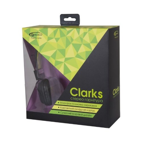 Навушники з мікрофоном (гарнітура), ігрові, Gemix Clarks black/green