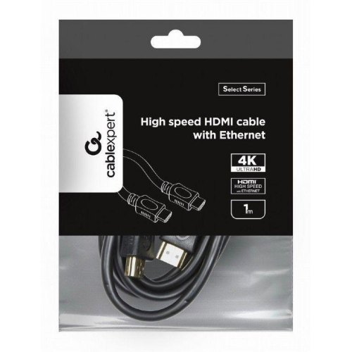 Кабель HDMI - HDMI, 100см, Cablexpert (CC-HDMI4L-1M), v1.4, позолочені конектори, 1м