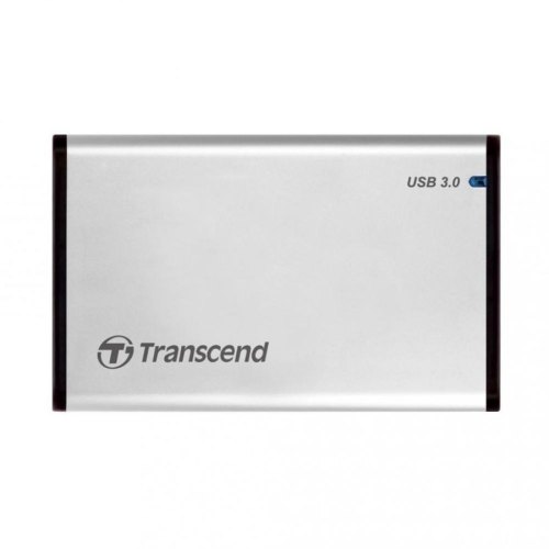 Зовнішня кишеня Transcend (TS0GSJ25S3) 2.5'' HDD, SSD, 1xUSB 3.0, Aluminum