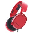 Гарнітура дротова, повнорозмірна, закрита, SteelSeries Arctis 3 Solar Red (61435)