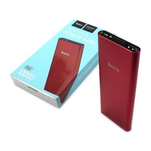 Зовнішній акумулятор PowerBank HOCO B16 Metal 10000mAh Red