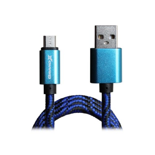 Кабель Grand-X USB-micro USB FM05 1.5A, 1m, Blue/Black