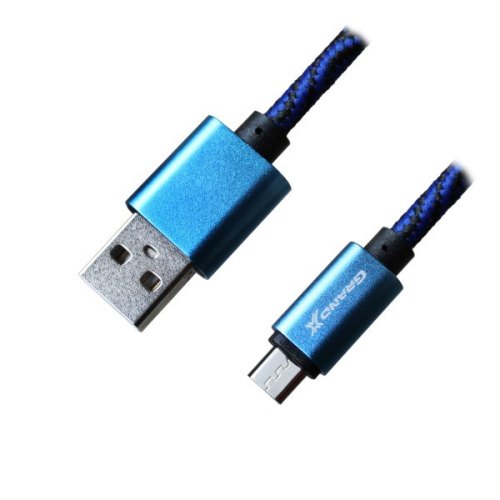 Кабель Grand-X USB-micro USB FM05 1.5A, 1m, Blue/Black