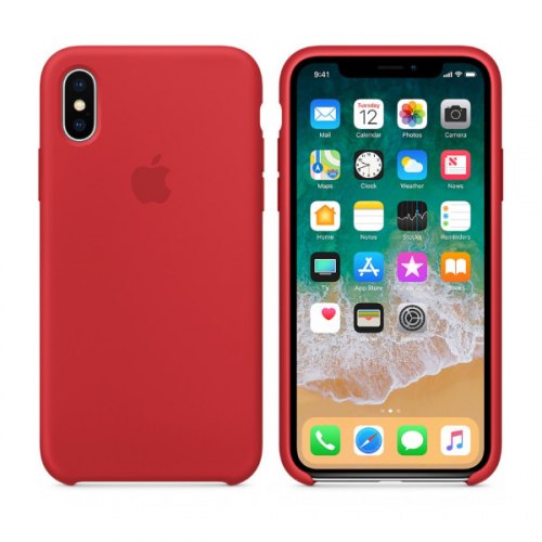 Чохол Silicon Case Apple iPhone X Red ORIGINAL