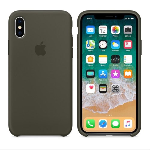 Чохол Apple Silicone Case 1:1 для iPhone X, Dark Olive