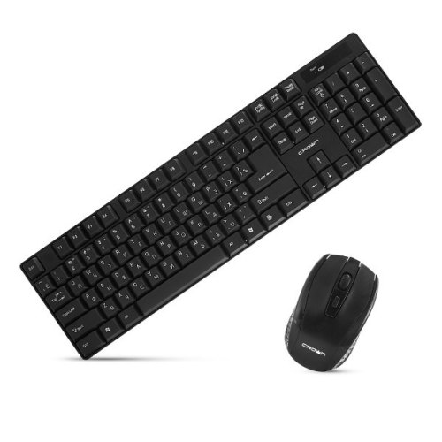Комплект бездротовий (клавіатура+мишка), Crown CMMK-954W Black