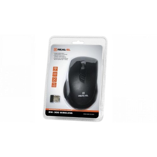 Мишка REAL-EL RM-300 Black Grey