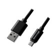Кабель Grand-X USB-micro USB FM01 2,1A, 1m, Black/Black