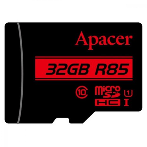 microSDHC карта 32GB Apacer class10 UHS-1 з SD адаптером (AP32GMCSH10U5-R)