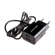 МЗП Grand-X USB 5V, 2,1A (CH-35B) 2USB із захистом від перевантаження + кабель microUSB, Black