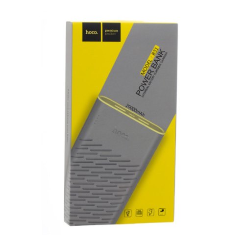 Зовнішній акумулятор PowerBank HOCO B31 Rege 20000mAh Grey