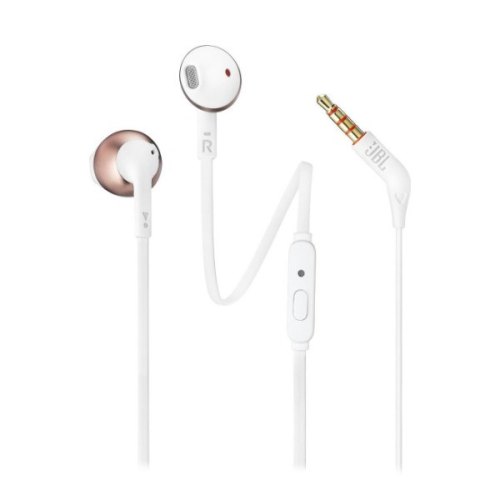 Навушники з мікрофоном (гарнітура), JBL T205 (JBLT205CGD) Gold