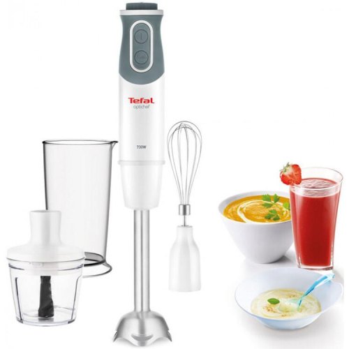 Блендер Tefal заглибний Optichef 800Вт, 3в1, чаша-800мл, чопер-500мл, турборежим, білий