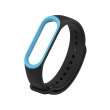 Браслет для Xiaomi Mi Band 4 / 3 (2-colors silicone strap) Black/Blue
