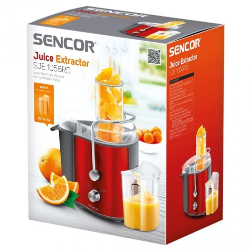 Соковитискач Sencor відцентрована 800Вт, чаша-0.75л, жмих-1.6л, пластик/метал, метал