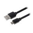 Кабель 2E USB 2.0 to Type-C Flat Single Molding Type, Black, 1m