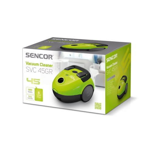 Пилосос мішковий Sencor SVC45GR