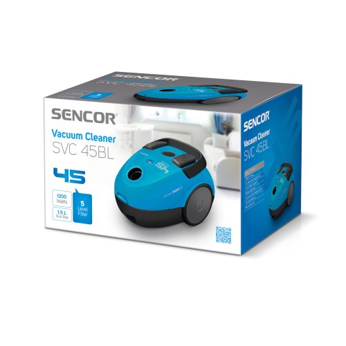 Пилосос мішковий Sencor SVC45BL