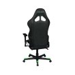 Кресло для геймеров DXRACER RACING OH/RZ288/NEW(черное/зеленые и белые вставки)