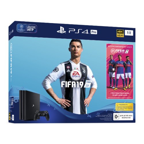 Ігрова консоль Sony Playstation 4 PRO 1TB black (FIFA 19)