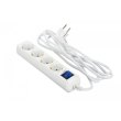 Мережевий подовжувач, 2Е 4XSchuko з вимикачем 3G1.5*3M, білий (2E-U04ESM3)