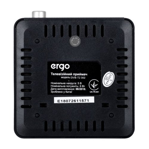 Цифровий ефірний приймач ERGO DVB-T2 302