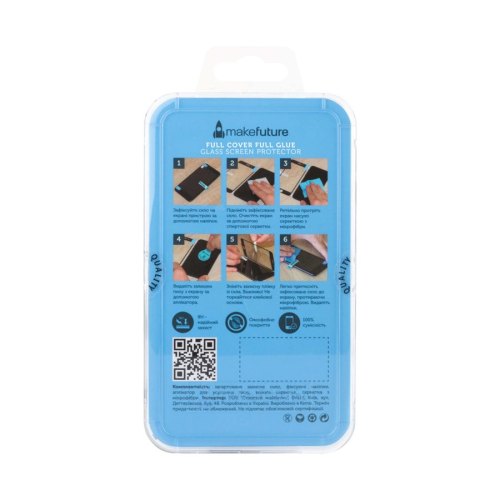 Захисне скло  MakeFuture Full Cover Full Glue для Honor 8X Black
